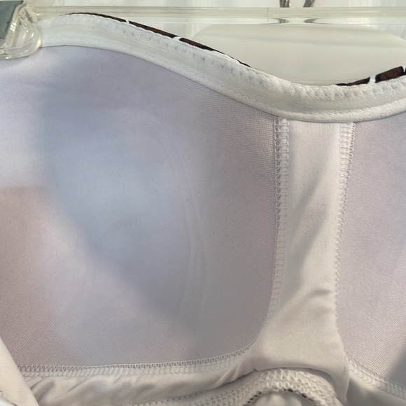 ANNE COLE SIGNATURE COLLECTION ONE PIECE SWIMSUIT BROWN AND WHITE SIZE 14 - Picture 12 of 15